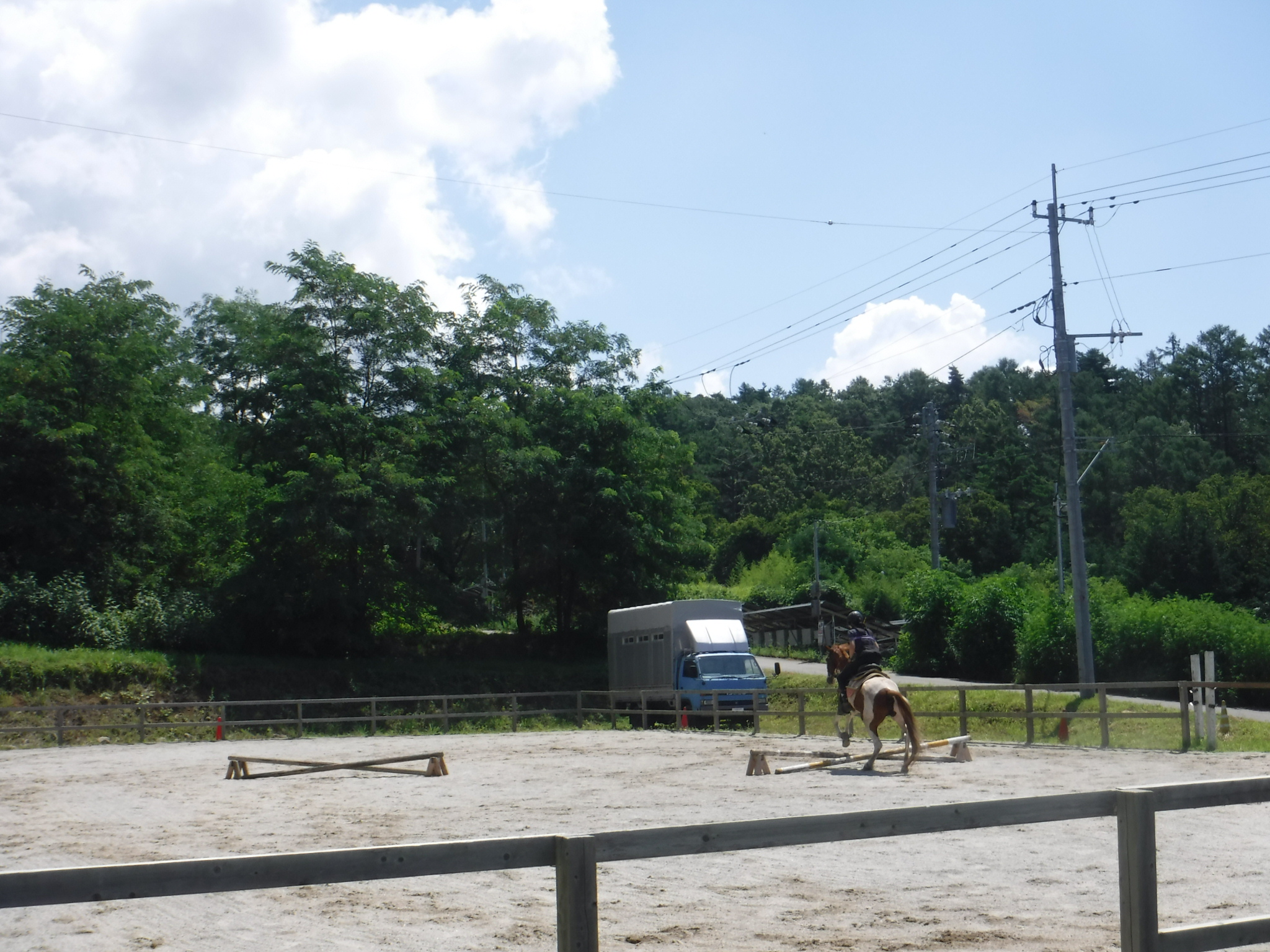 Field Rider 倒木通過練習の光景1/2
